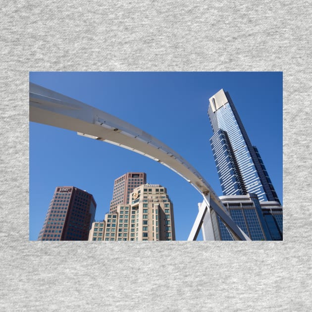 Evan Walker pedestrian bridge on Yarra River, Melbourne. by sma1050